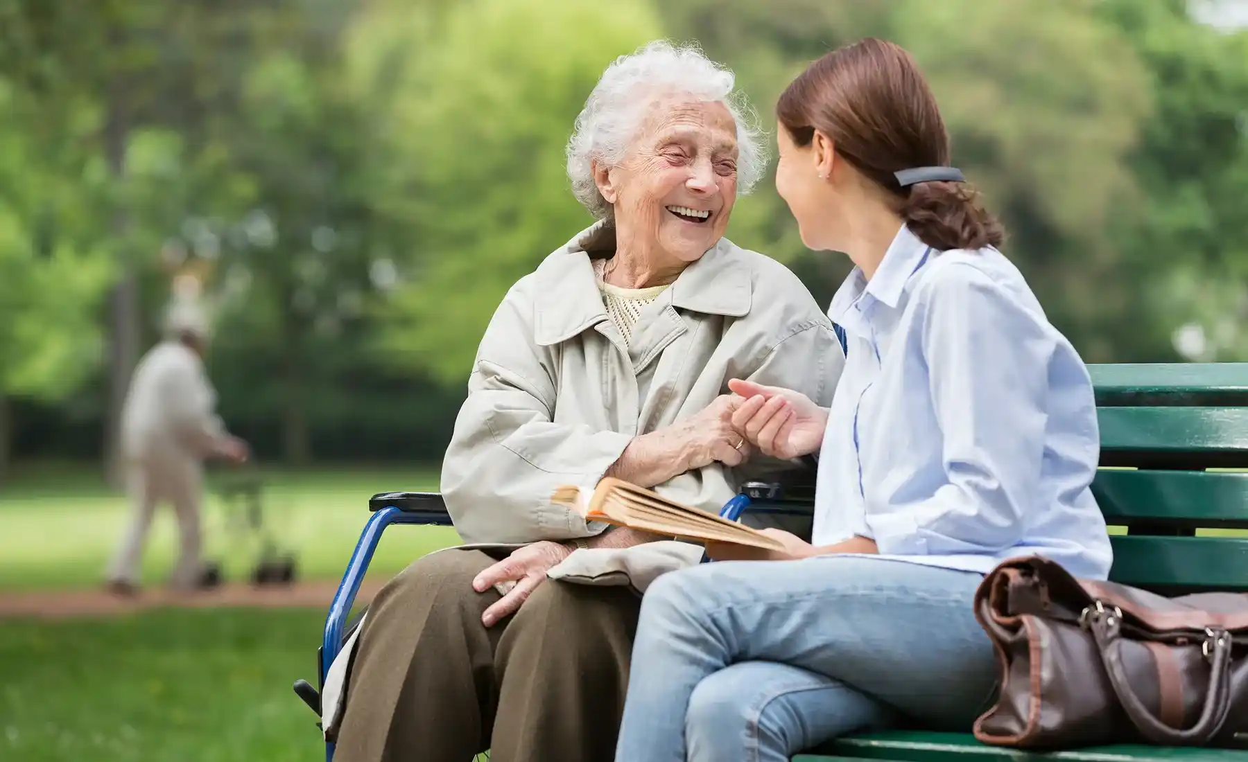 Support worker shaking hands with participant in supported independent living Sydney